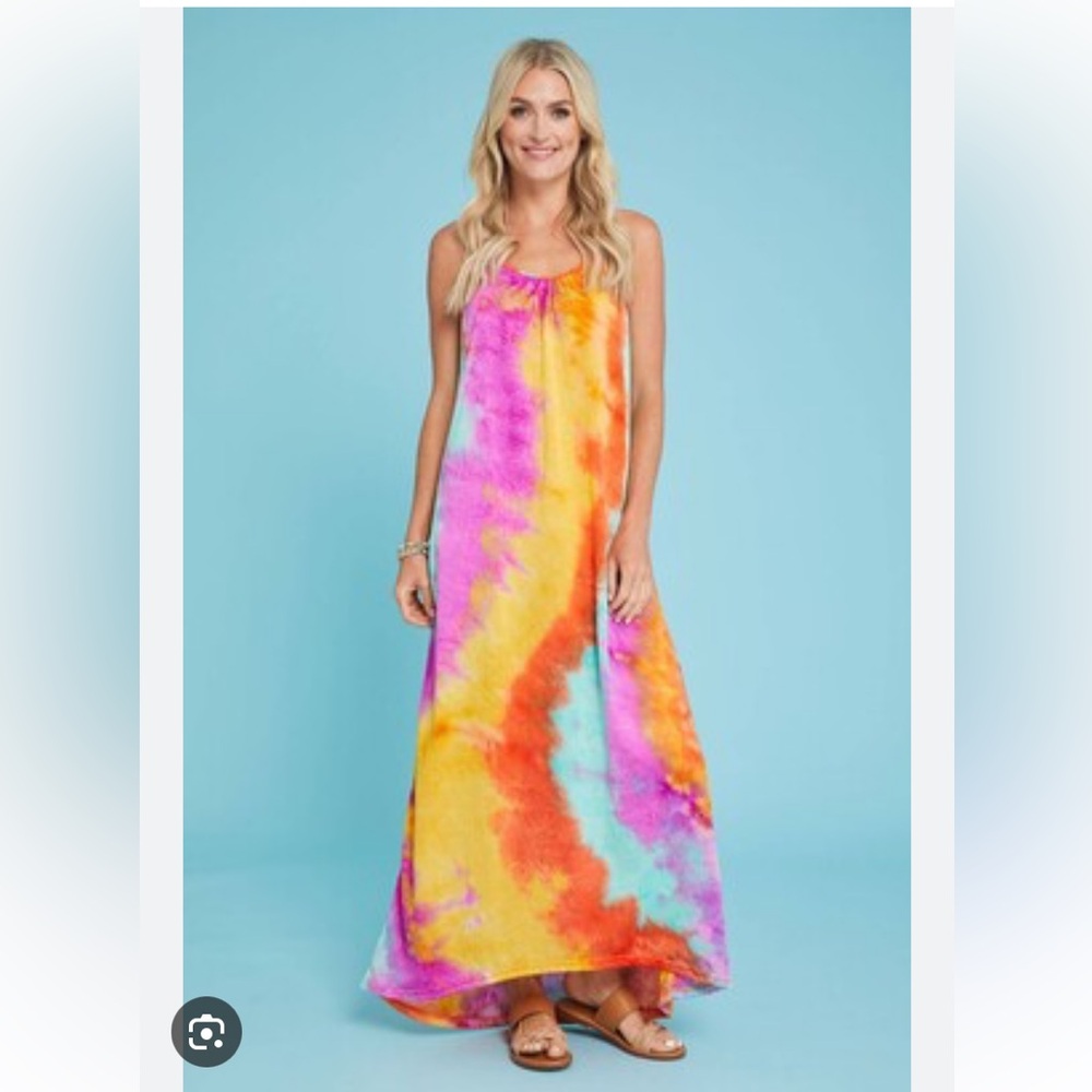 Tie Dye maxi dress by Solution, M